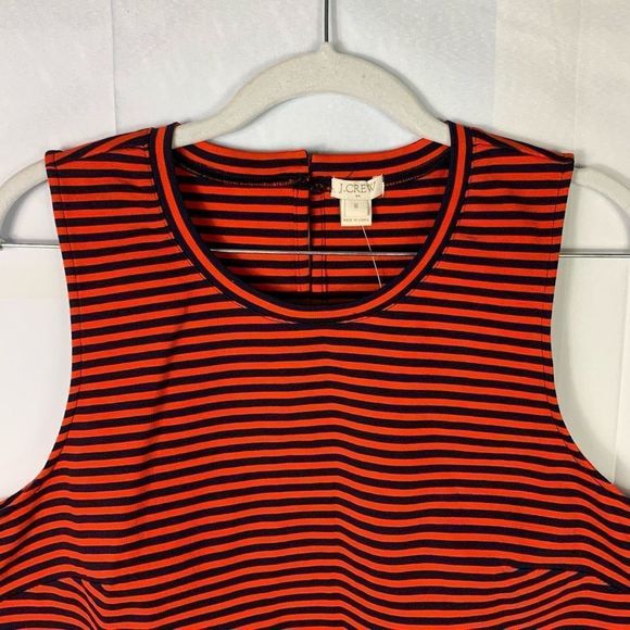 J. Crew Red Striped Sleeveless Blouse Top Medium versatile Tank Top - Picture 8 of 12